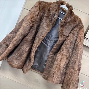 brown fur coat